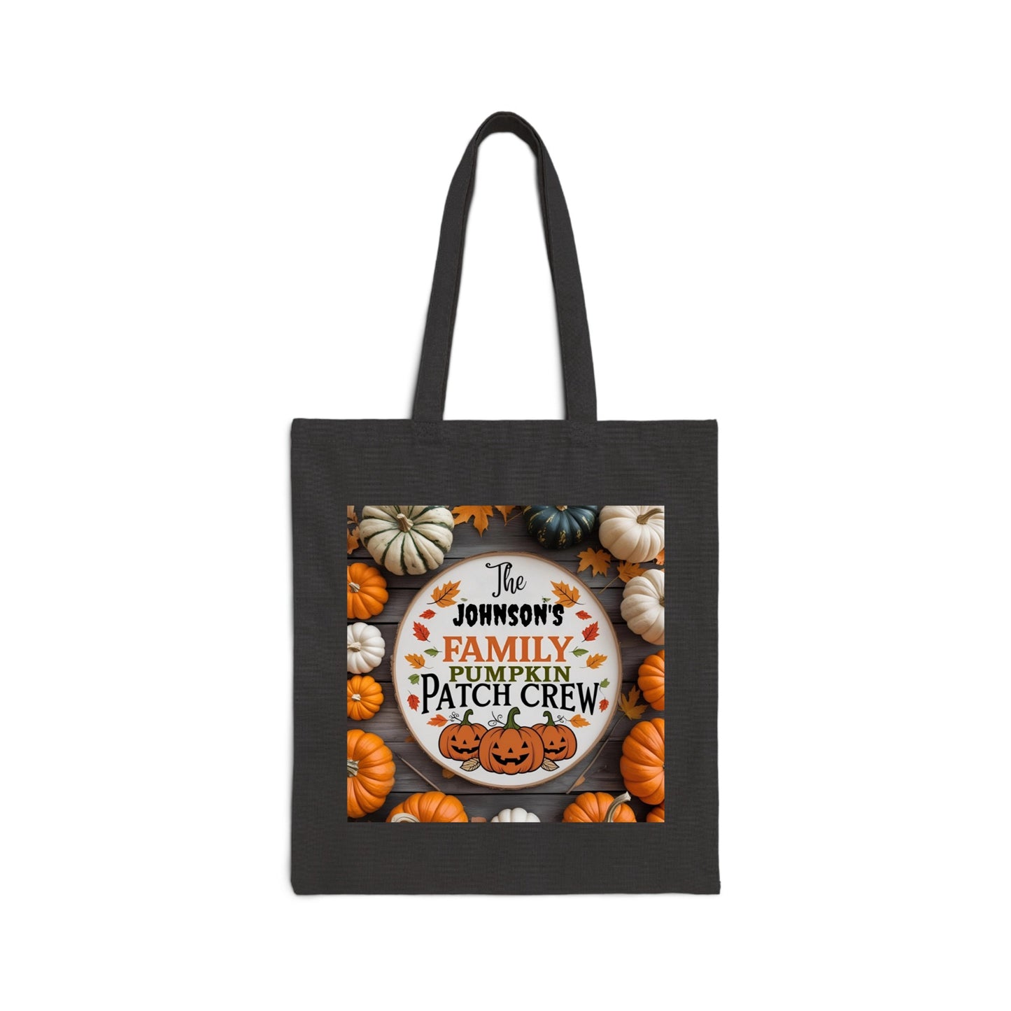 The Family Pumpkin Patch Crew Personalized Tote Bag