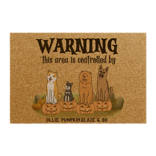 Halloween Dog Personalized Doormat