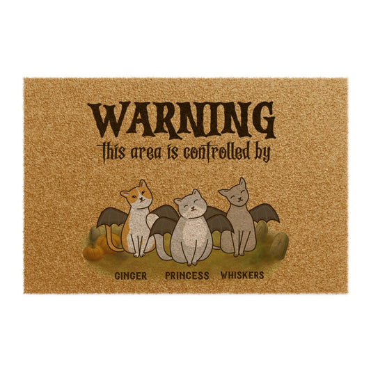 Halloween Cat Personalized Doormat