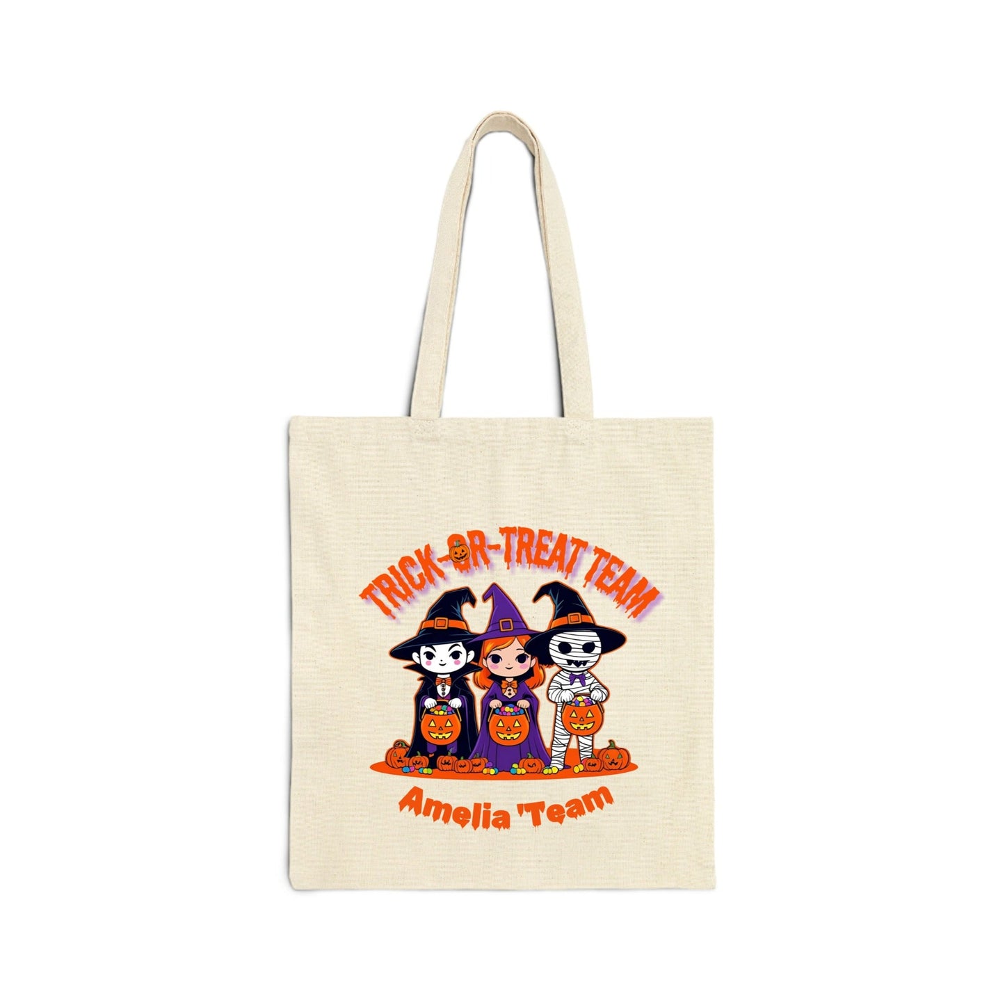 Trick or Treat Team Personalized Tote Bag