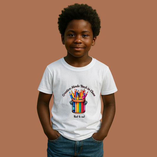 Creative Mind kid back in class personalized T shirt