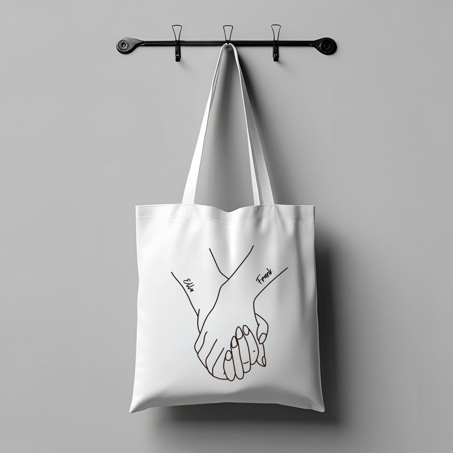 Holding Hands Tote Bag