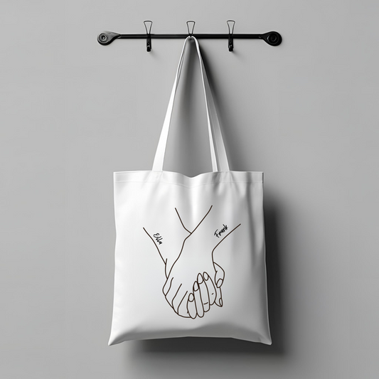 Holding Hands Tote Bag