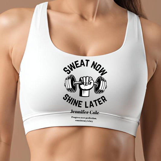 Sweat Now Shine later Seamless Sports Bra